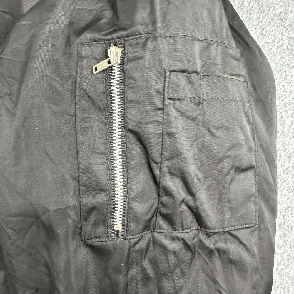 Dickies Jacket Mens S‎ Black Bomber Faux Fur Collar Quilted Lining Full Zip Work